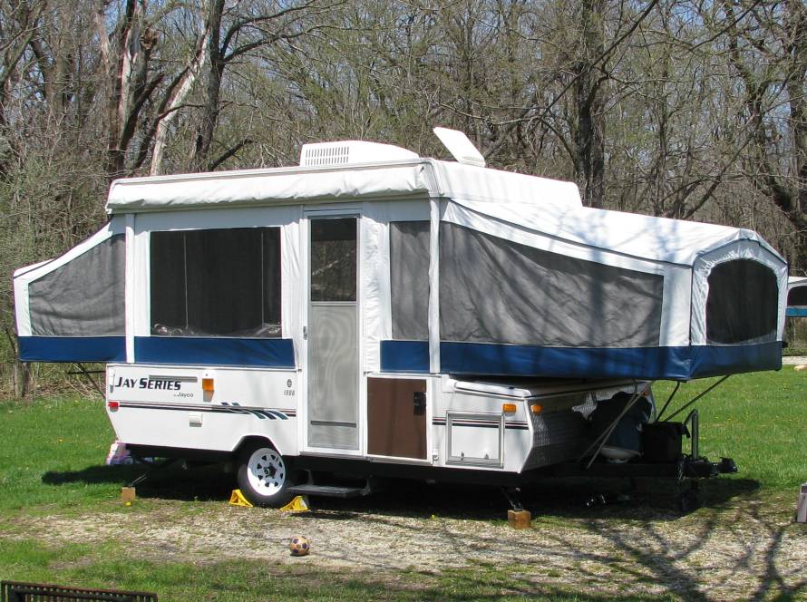 Pop-Up Camper at an RV campground