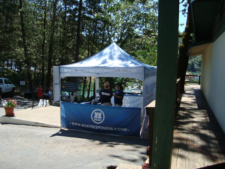houseboat safety booth at shasta lake
