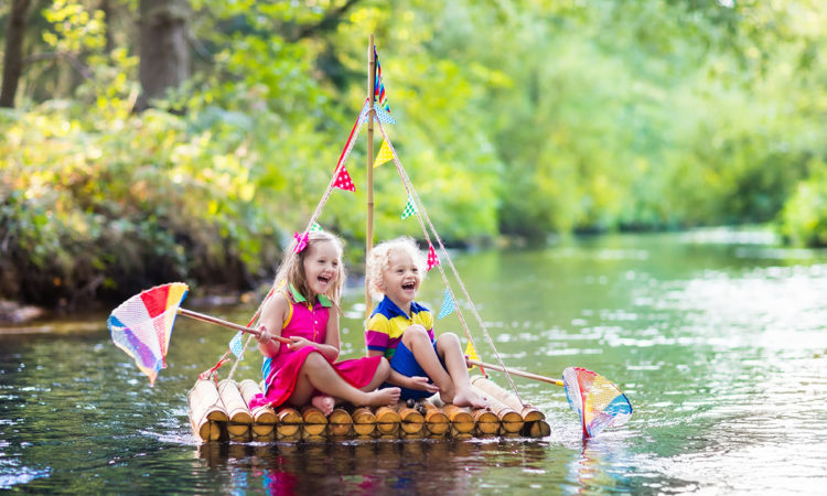 kids raft near shasta lake rv campground