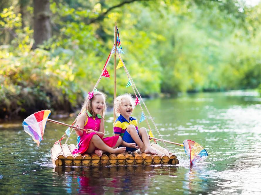 kids raft near shasta lake rv campground